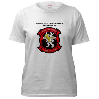 MALS14 - A01 - 04 - Marine Aviation Logistics Squadron 14 (MALS-14) with text - Women's T-Shirt - Click Image to Close