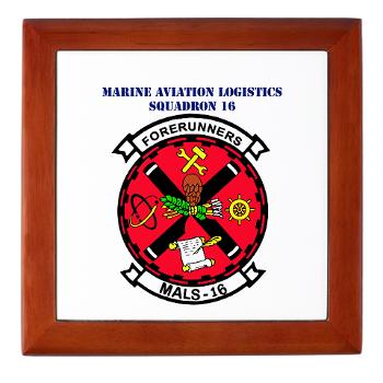 MALS16 - M01 - 03 - Marine Aviation Logistics Squadron 16 with Text - Keepsake Box