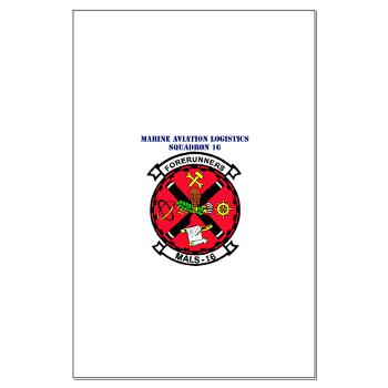 MALS16 - M01 - 02 - Marine Aviation Logistics Squadron 16 with Text - Large Poster