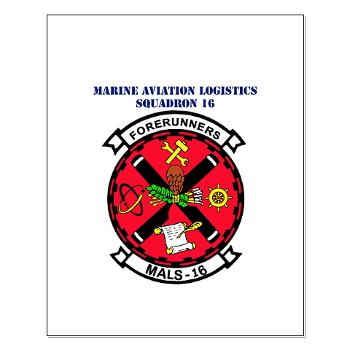 MALS16 - M01 - 02 - Marine Aviation Logistics Squadron 16 with Text - Small Poster