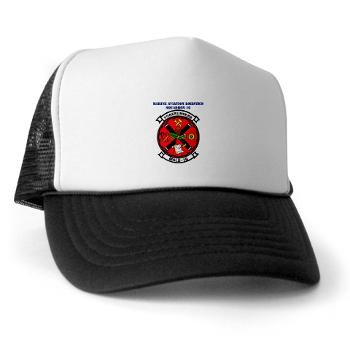 MALS16 - A01 - 02 - Marine Aviation Logistics Squadron 16 with Text - Trucker Hat - Click Image to Close