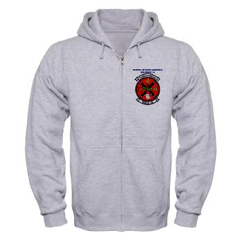 MALS16 - A01 - 03 - Marine Aviation Logistics Squadron 16 with Text - Zip Hoodie