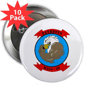 MALS26N - M01 - 01 - Marine Aviation Logistics Squadron 26-NEW 2.25" Button (10 pack) - Click Image to Close