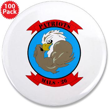 MALS26N - M01 - 01 - Marine Aviation Logistics Squadron 26-NEW 3.5" Button (100 pack) - Click Image to Close