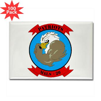 MALS26N - M01 - 01 - Marine Aviation Logistics Squadron 26-NEW Rectangle Magnet (100 pack) - Click Image to Close