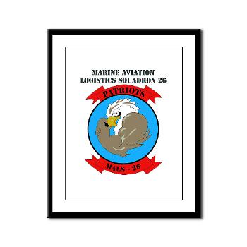 MALS26N - M01 - 02 - Marine Aviation Logistics Squadron 26-NEW with text Framed Panel Print - Click Image to Close