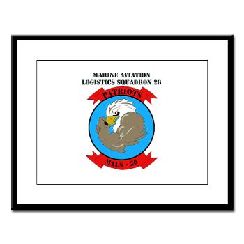 MALS26N - M01 - 02 - Marine Aviation Logistics Squadron 26-NEW with text Large Framed Print