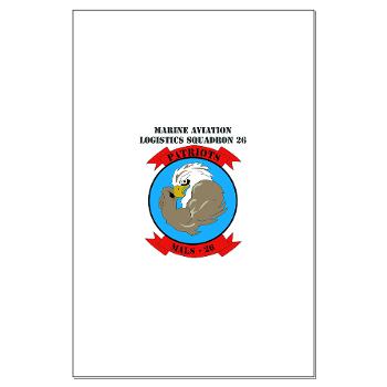 MALS26N - M01 - 02 - Marine Aviation Logistics Squadron 26-NEW with text Large Poster