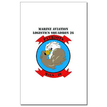 MALS26N - M01 - 02 - Marine Aviation Logistics Squadron 26-NEW with text Mini Poster Print