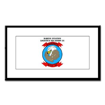 MALS26N - M01 - 02 - Marine Aviation Logistics Squadron 26-NEW with text Small Framed Print