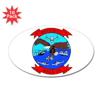 MALS26O - M01 - 01 - Marine Aviation Logistics Squadron 26-OLD (MALS-26) - Sticker (Oval 10 pk) - Click Image to Close