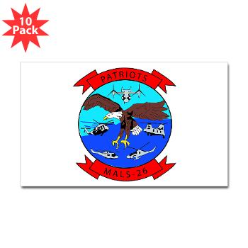 MALS26O - M01 - 01 - Marine Aviation Logistics Squadron 26-OLD (MALS-26) - Sticker (Rectangle 10 pk)