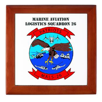 MALS26O - M01 - 03 - Marine Aviation Logistics Squadron 26-OLD (MALS-26) with text - Keepsake Box