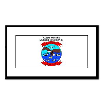 MALS26O - M01 - 02 - Marine Aviation Logistics Squadron 26-OLD (MALS-26) with text - Small Framed Print