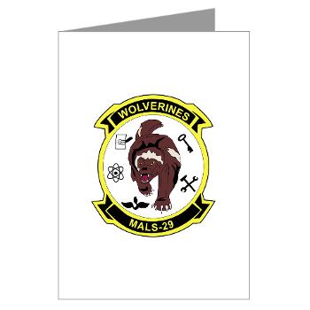 MALS29 - M01 - 02 - Marine Aviation Logistics Squadron 29 (MALS-29) Greeting Cards (Pk of 10) - Click Image to Close