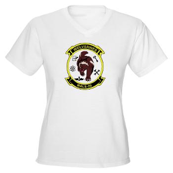 MALS29 - A01 - 04 - Marine Aviation Logistics Squadron 29 (MALS-29) Women's V-Neck T-Shirt