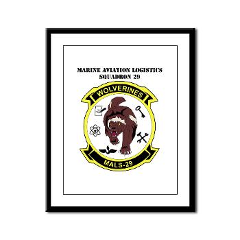 MALS29 - M01 - 02 - Marine Aviation Logistics Squadron 29 (MALS-29) with Text Framed Panel Print - Click Image to Close