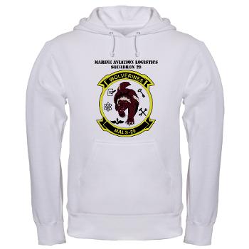 MALS29 - A01 - 03 - Marine Aviation Logistics Squadron 29 (MALS-29) with Text Hooded Sweatshirt - Click Image to Close