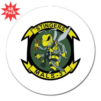 MALS31 - M01 - 01 - Marine Aviation Logistics Squadron 31 (MALS-31) 3" Lapel Sticker (48 pk) - Click Image to Close