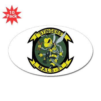 MALS31 - M01 - 01 - Marine Aviation Logistics Squadron 31 (MALS-31) Sticker (Oval 10 pk)