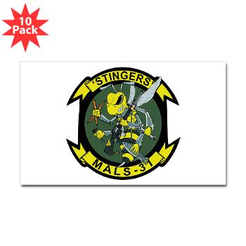 MALS31 - M01 - 01 - Marine Aviation Logistics Squadron 31 (MALS-31) Sticker (Rectangle 10 pk)