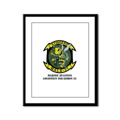 MALS31 - M01 - 02 - Marine Aviation Logistics Squadron 31 (MALS-31) with Text Framed Panel Print - Click Image to Close