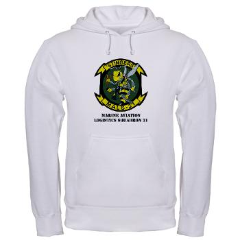 MALS31 - A01 - 03 - Marine Aviation Logistics Squadron 31 (MALS-31) with Text Hooded Sweatshirt - Click Image to Close
