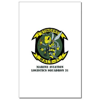 MALS31 - M01 - 02 - Marine Aviation Logistics Squadron 31 (MALS-31) with Text Mini Poster Print