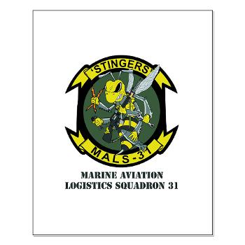 MALS31 - M01 - 02 - Marine Aviation Logistics Squadron 31 (MALS-31) with Text Small Poster
