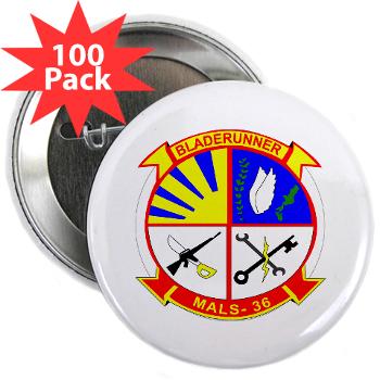 MALS36 - M01 - 01 - Marine Aviation Logistics Squadron 36 - 2.25" Button (100 pack)