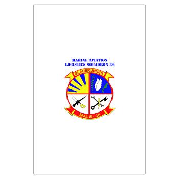 MALS36 - M01 - 02 - Marine Aviation Logistics Squadron 36 with Text - Large Poster