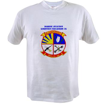 MALS36 - A01 - 04 - Marine Aviation Logistics Squadron 36 with Text - Value T-Shirt - Click Image to Close