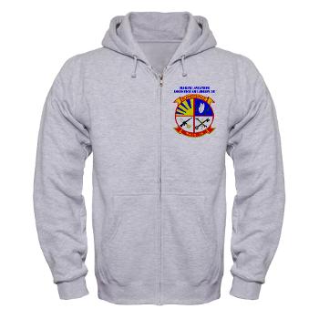 MALS36 - A01 - 03 - Marine Aviation Logistics Squadron 36 with Text - Zip Hoodie
