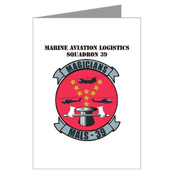 MALS39 - M01 - 02 - Marine Aviation Logistics Squadron 39 with Text - Greeting Cards (Pk of 10)