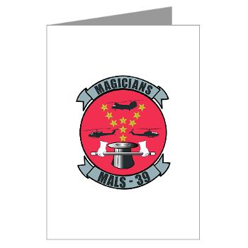 MALS39 - M01 - 02 - Marine Aviation Logistics Squadron 39 with Text - Greeting Cards (Pk of 20)