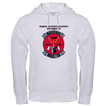 MALS39 - A01 - 03 - Marine Aviation Logistics Squadron 39 with Text - Hooded Sweatshirt - Click Image to Close