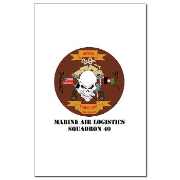 MALS40 - M01 - 02 - Marine Aviation Logistics Squadron 40 (MALS-40) with Text Mini Poster Print
