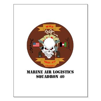 MALS40 - M01 - 02 - Marine Aviation Logistics Squadron 40 (MALS-40) with Text Small Poster