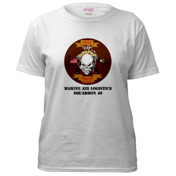 MALS40 - A01 - 04 - Marine Aviation Logistics Squadron 40 (MALS-40) with Text Women's T-Shirt - Click Image to Close