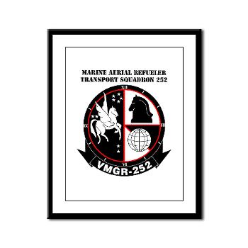 MARTS252 - M01 - 02 - Marine Aerial Refueler Transport Squadron 252 with Text - Framed Panel Print