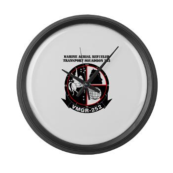 MARTS252 - M01 - 04 - Marine Aerial Refueler Transport Squadron 252 with Text - Large Wall Clock