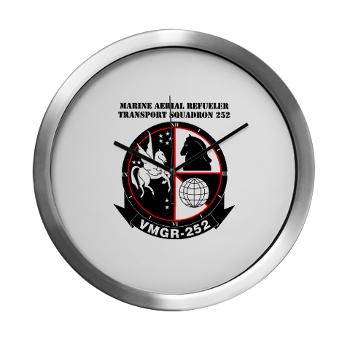 MARTS252 - M01 - 04 - Marine Aerial Refueler Transport Squadron 252 with Text - Modern Wall Clock