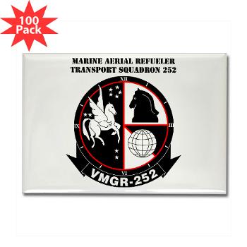 MARTS252 - M01 - 01 - Marine Aerial Refueler Transport Squadron 252 with Text - Rectangle Magnet (100 pack) - Click Image to Close
