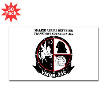 MARTS252 - M01 - 01 - Marine Aerial Refueler Transport Squadron 252 with Text - Sticker (Rectangle 50 pk)