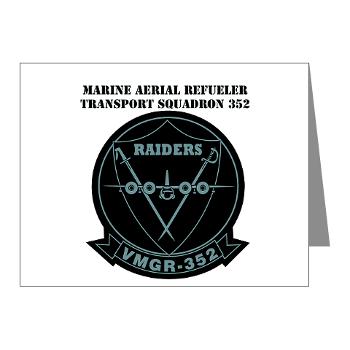 MARTS352 - A01 - 01 - USMC - Marine Aerial Refueler Transport Sqdrn 352 with Text - Note Cards (Pk of 20)