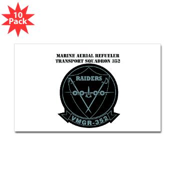 MARTS352 - A01 - 01 - USMC - Marine Aerial Refueler Transport Sqdrn 352 with Text - Sticker (Rectangle 10 pk) - Click Image to Close