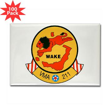 MAS211 - M01 - 01 - Marine Attack Squadron 211 Rectangle Magnet (100 pack) - Click Image to Close