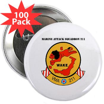 MAS211 - M01 - 01 - Marine Attack Squadron 211 with Text 2.25" Button (100 pack)