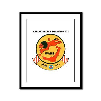 MAS211 - M01 - 02 - Marine Attack Squadron 211 with Text Framed Panel Print - Click Image to Close