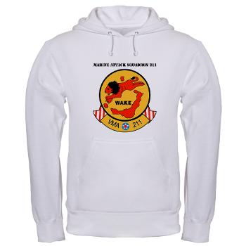 MAS211 - A01 - 03 - Marine Attack Squadron 211 with Text Hooded Sweatshirt